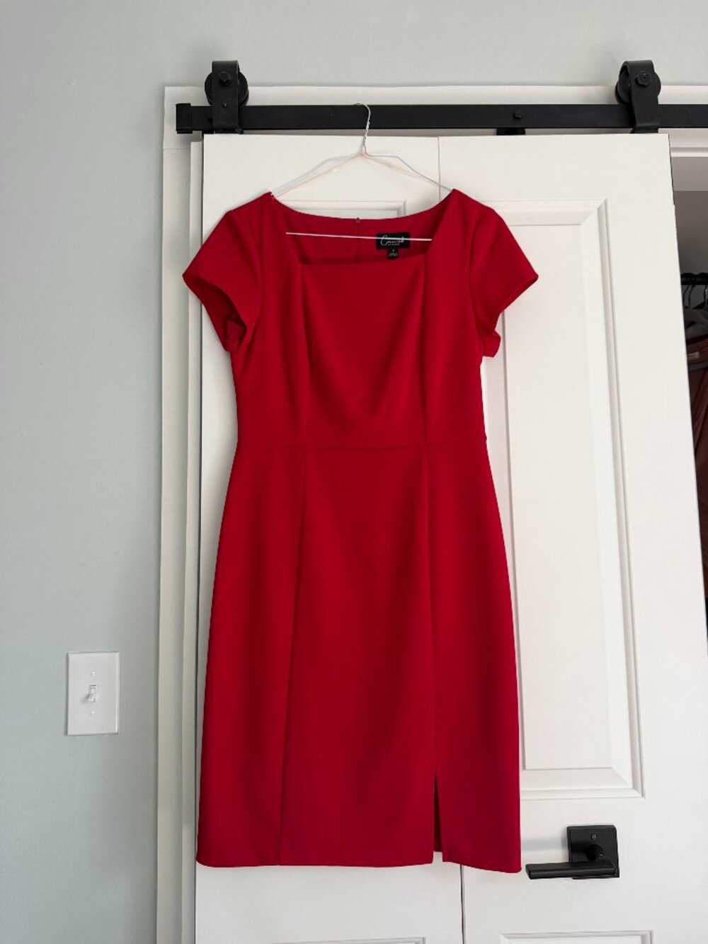 Connected Apparel Square Neck ITY Dress